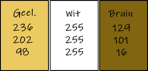 kleuren les 122