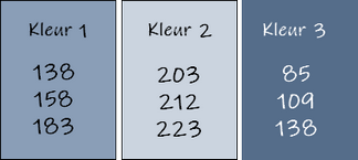 kleuren les 185