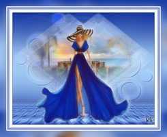 Lady in blue