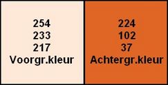 Kleurenpalet  11 januari 2017