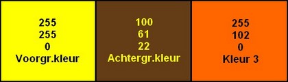 Kleurenpalet Kayla