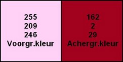 Kleurenpalet Saint valentin 2017