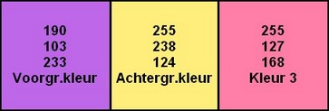 Kleurenpalet Yasmine